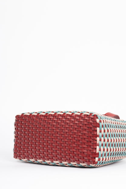 Miu Miu SS18 pink red woven crossbody bag