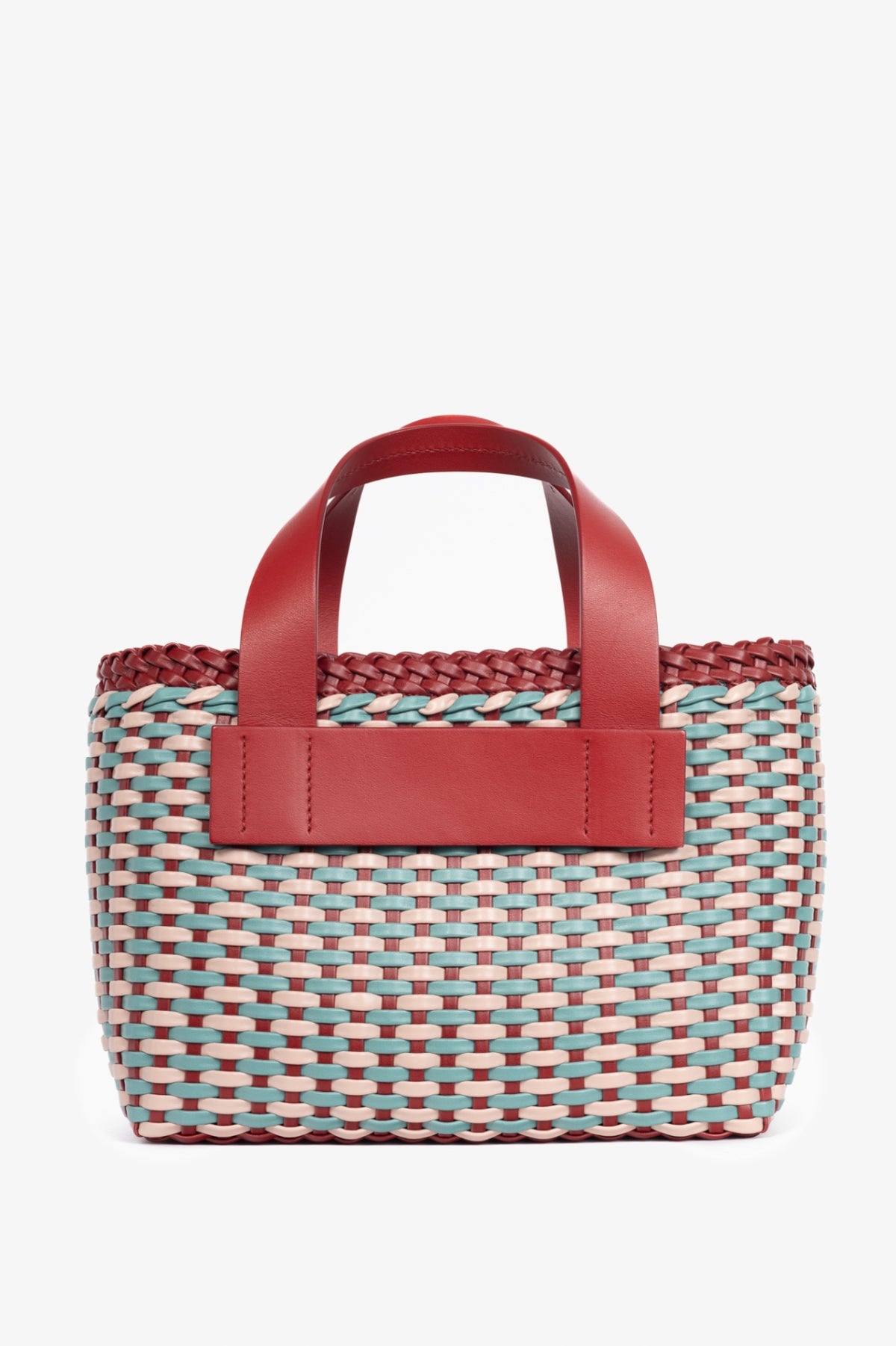Miu Miu SS18 pink red woven crossbody bag