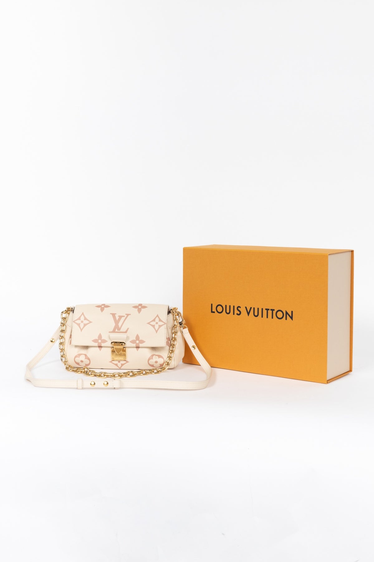 Louis Vuitton large monogram pale pink chain strap bag