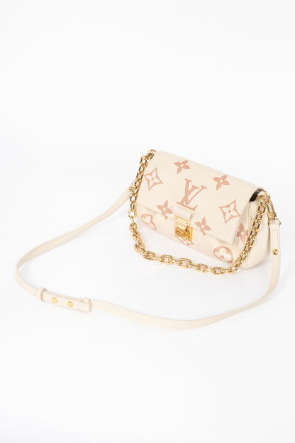 Louis Vuitton large monogram pale pink chain strap bag