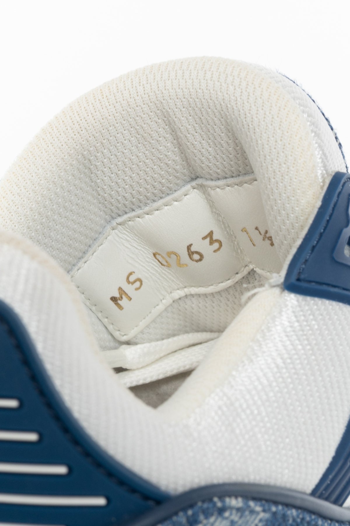 Louis Vuitton blue denim monogram sneaker, sz 4.5