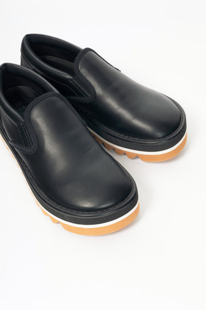 Stella McCartney Sneakelyse Black Faux-Leather Platform Loafers