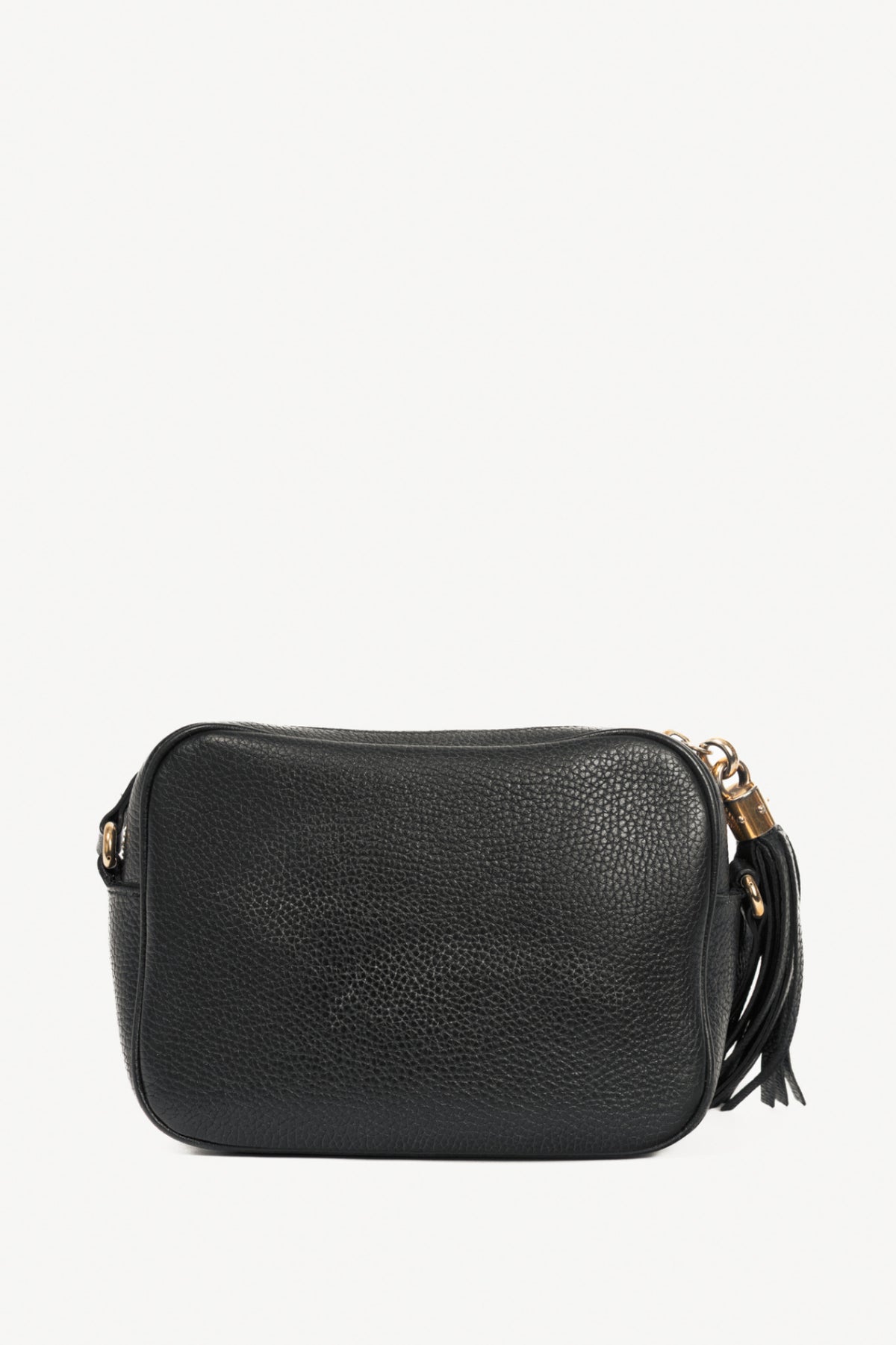 Gucci Soho Disco Black Pebbled-Leather GG Crossbody