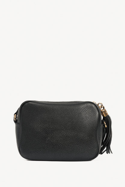 Gucci Soho Disco Black Pebbled-Leather GG Crossbody
