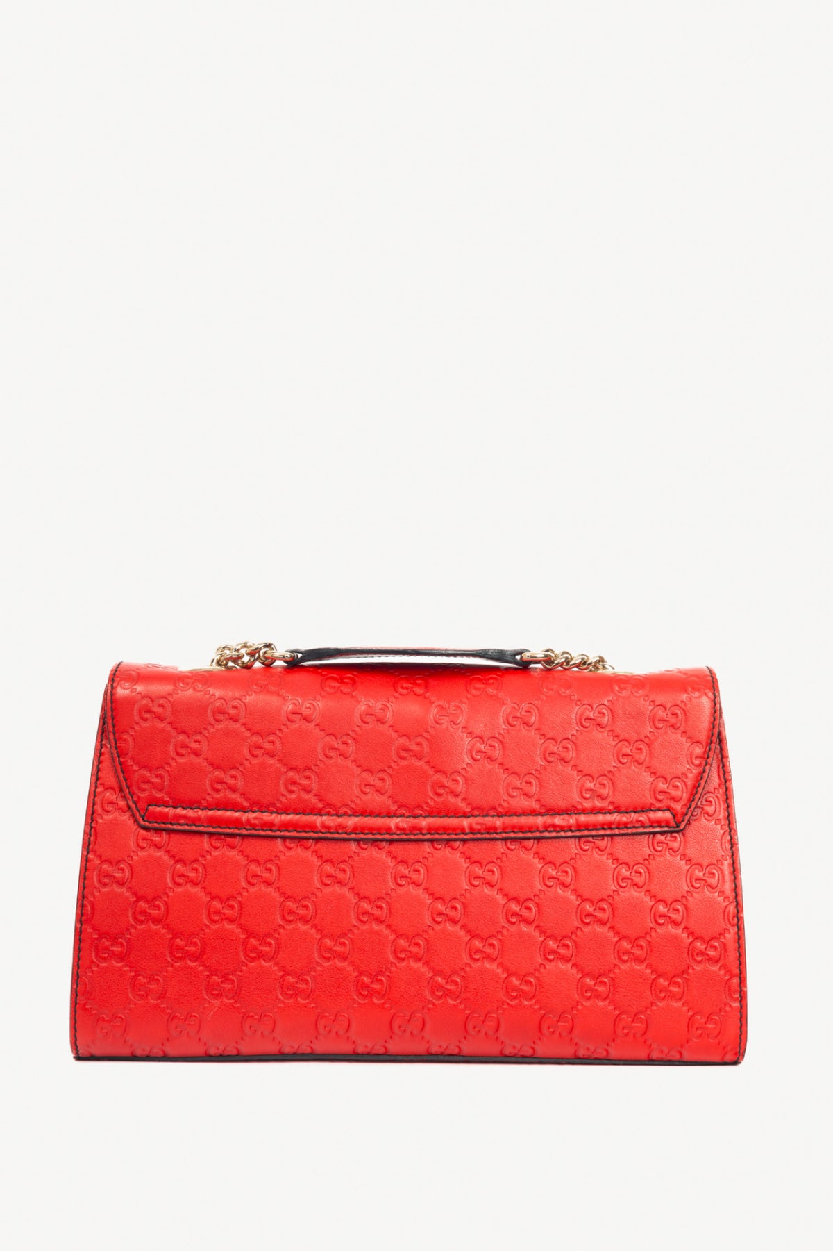 Gucci Emily Red Microguccissima Chain Shoulder Bag