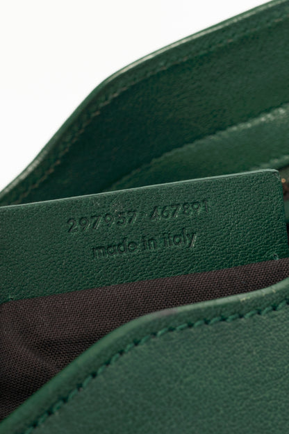 Yves Saint Laurent Cabas Chyc Green Leather Tote