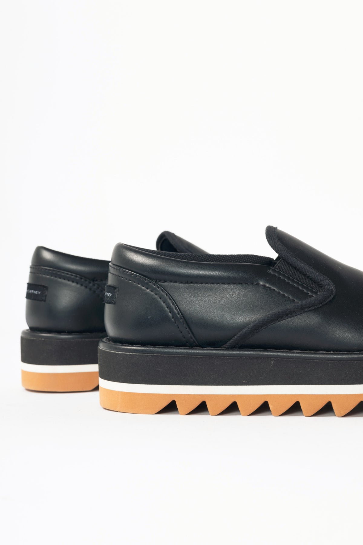 Stella McCartney Sneakelyse Black Faux-Leather Platform Loafers