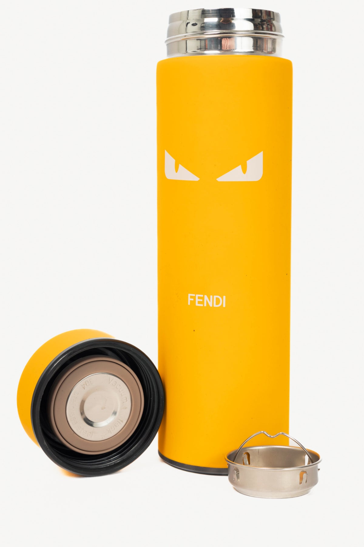 Fendi Monster Yellow Notebook, Pen & Thermos Gift Set