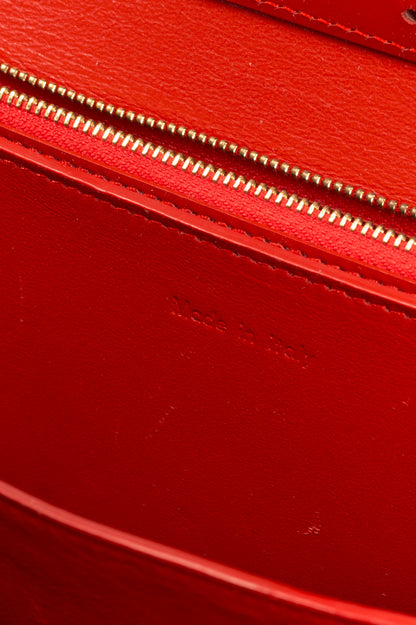 Celine Classic Box Medium Red Smooth Calfskin Shoulder Bag