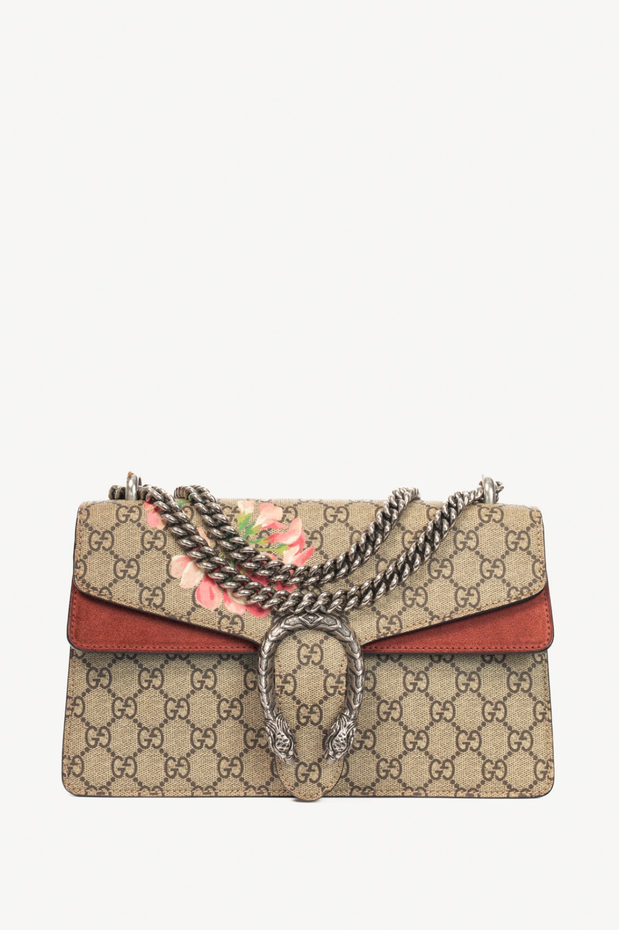 Gucci Dionysus Small Antique Rose Blooms GG Supreme Chain Bag