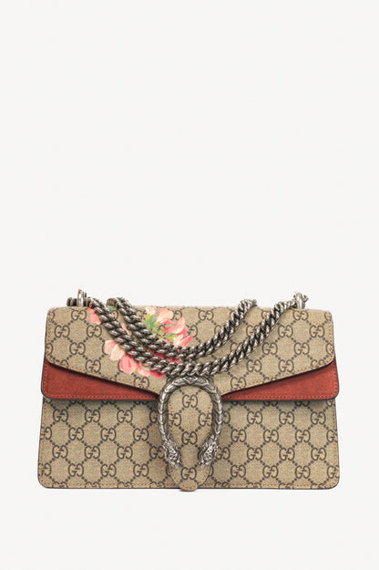 Gucci Dionysus Small Antique Rose Blooms GG Supreme Chain Bag