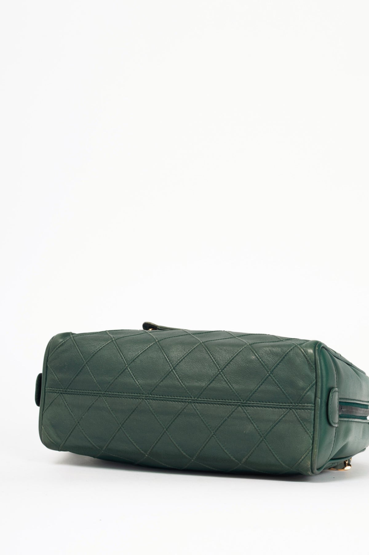 Chanel Emerald Green Leather Matelasse Shoulder Bag