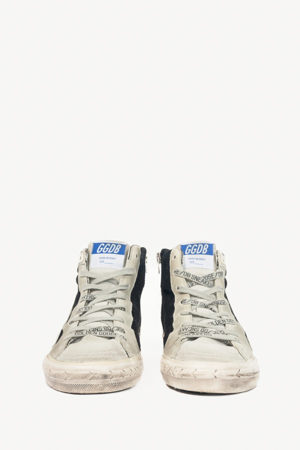 Golden Goose Slide Black, Gold Glitter & Orange Star Suede Sneakers