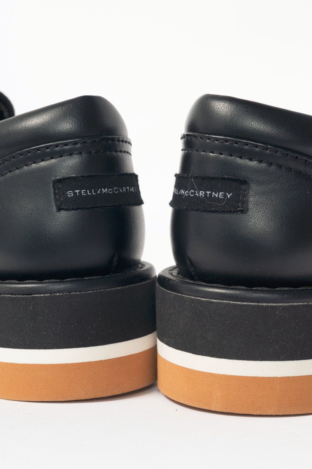 Stella McCartney Sneakelyse Black Faux-Leather Platform Loafers