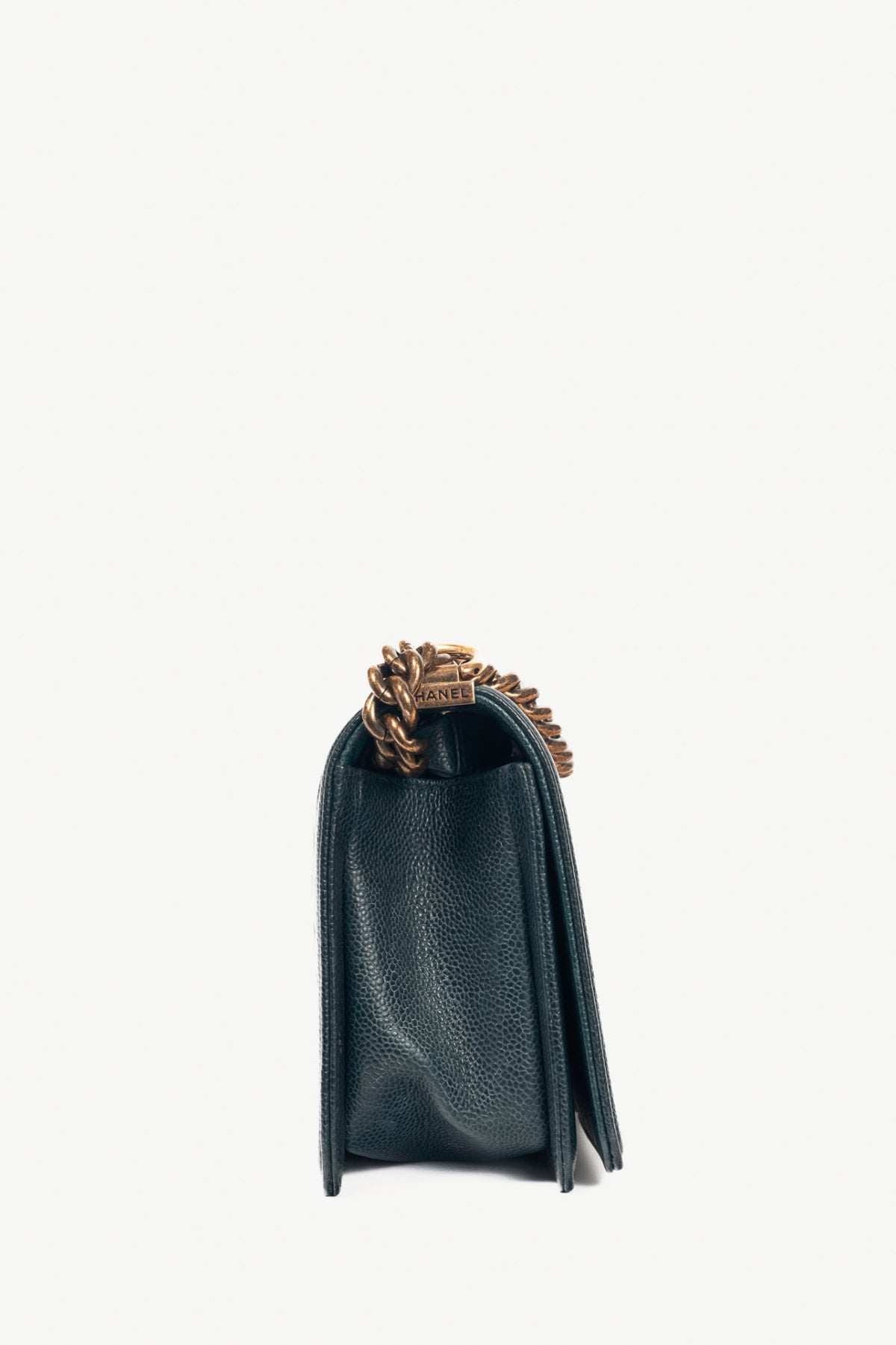 Chanel Medium Boy Navy Quilted Caviar Leather Flap Bag