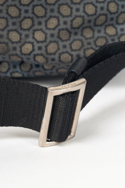 Prada Blue Stampato Tessuto Nylon Tote