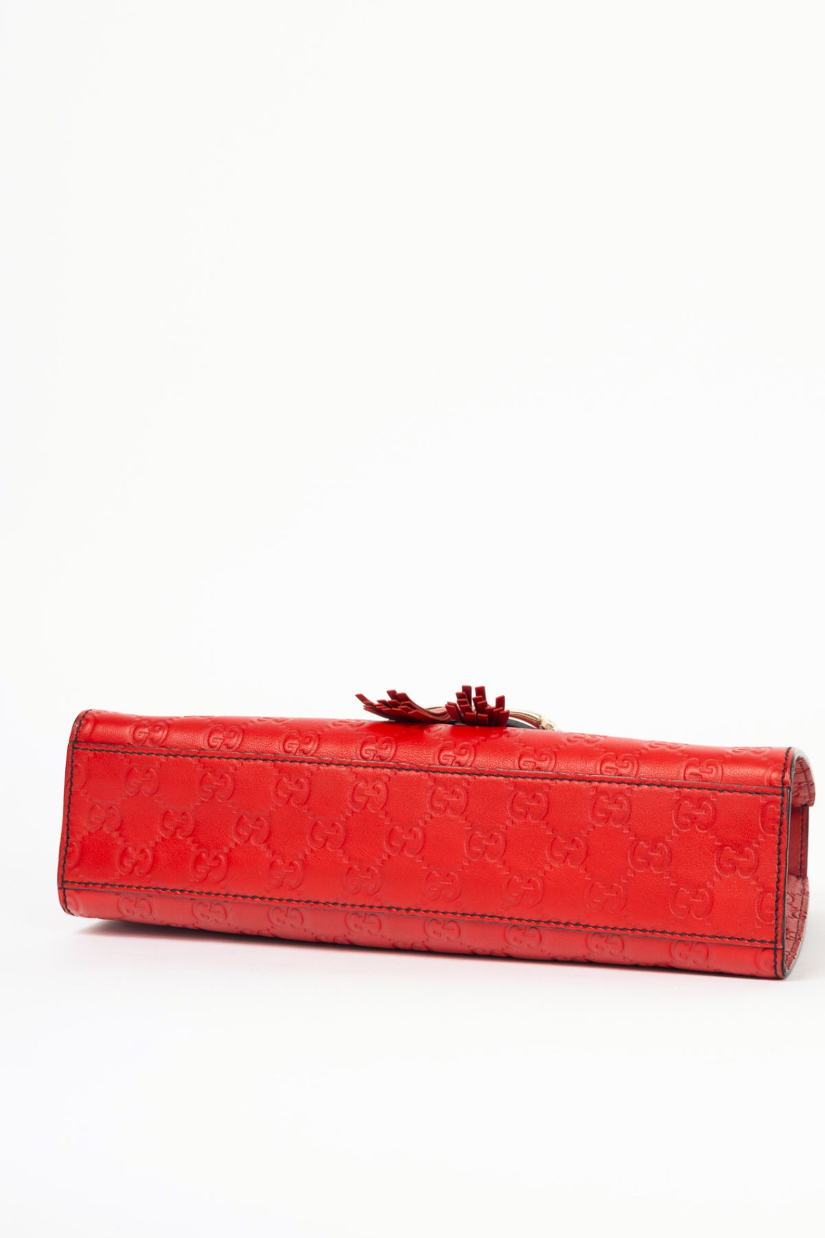 Gucci Emily Red Microguccissima Chain Shoulder Bag
