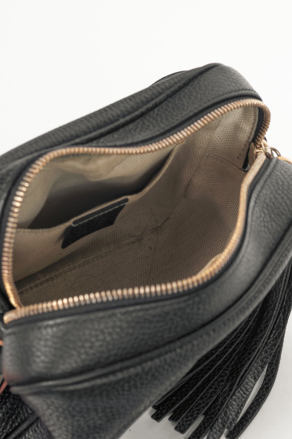 Gucci Soho Disco Black Pebbled-Leather GG Crossbody