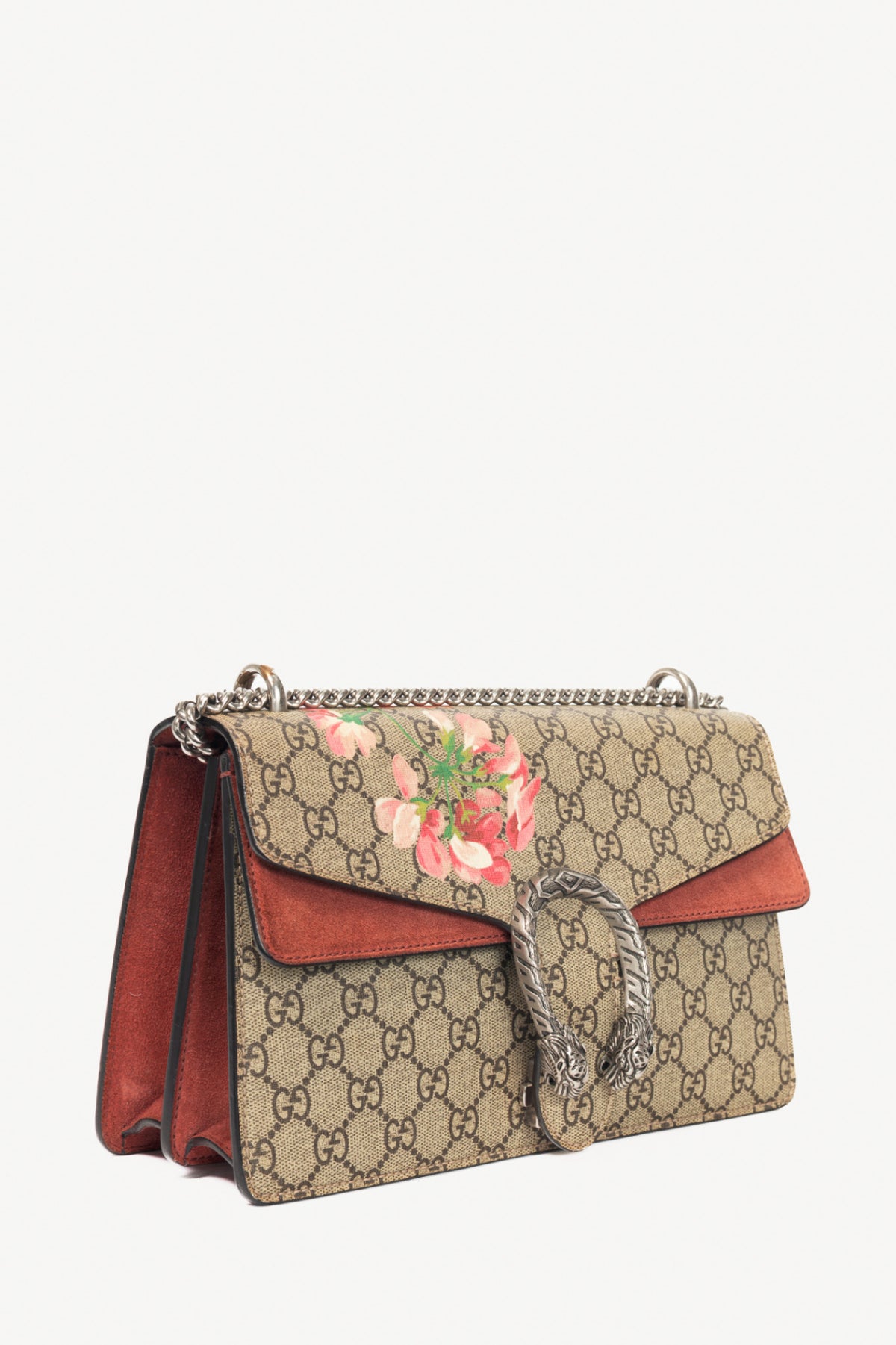 Gucci Dionysus Small Antique Rose Blooms GG Supreme Chain Bag
