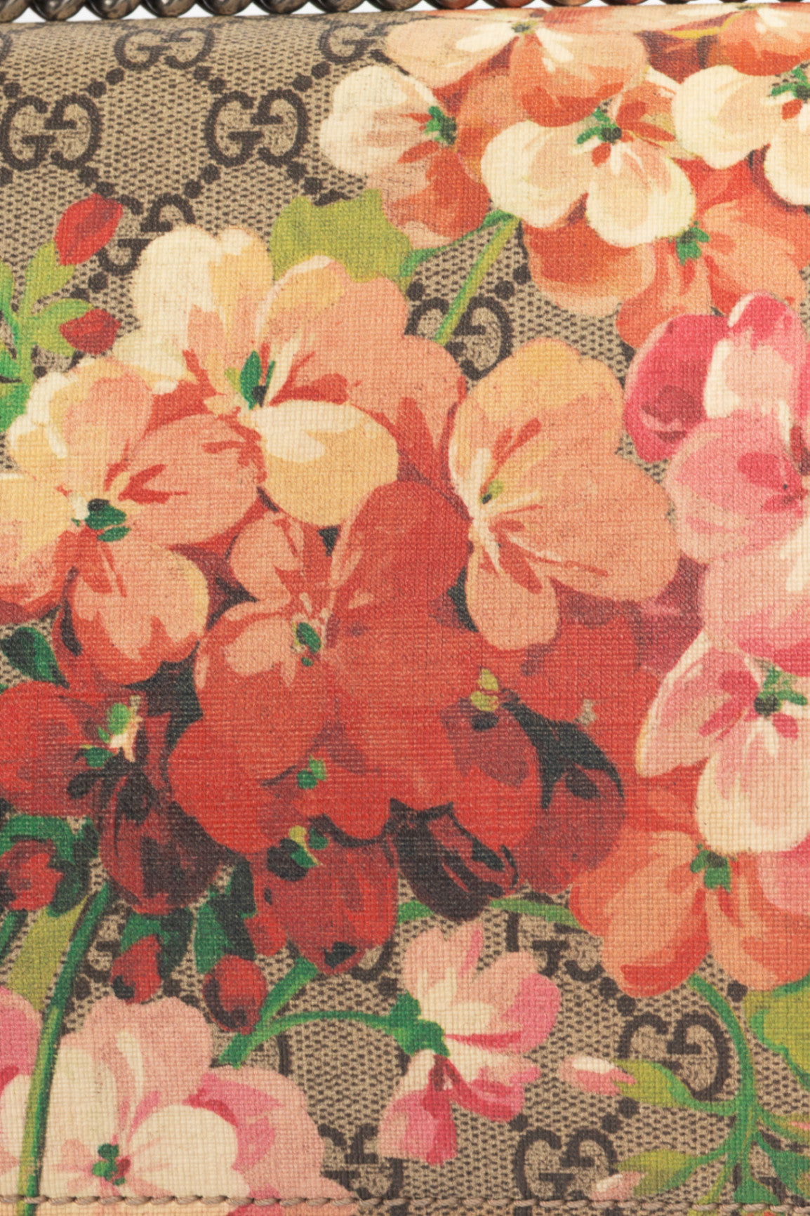 Gucci Dionysus Small Antique Rose Blooms GG Supreme Chain Bag