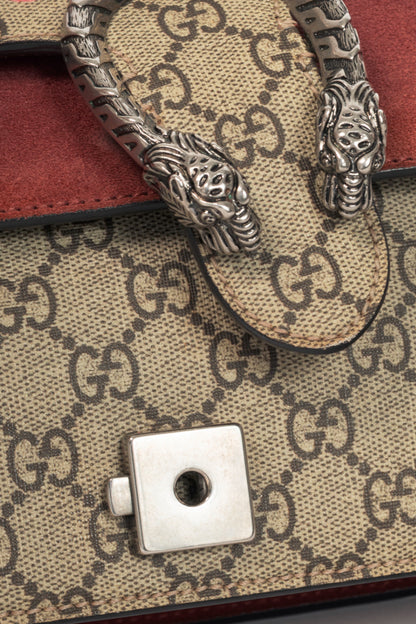 Gucci Dionysus Small Antique Rose Blooms GG Supreme Chain Bag