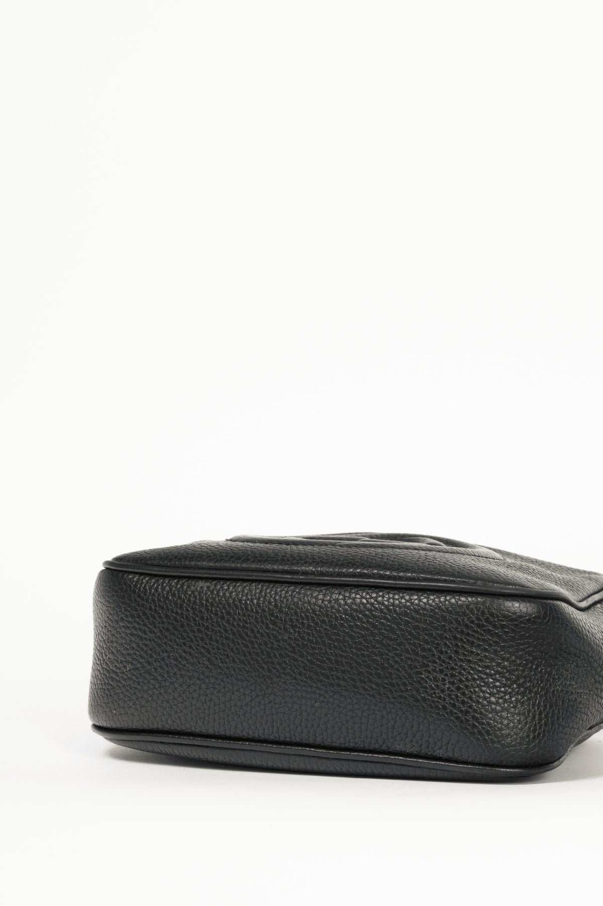 Gucci Soho Disco Black Pebbled-Leather GG Crossbody