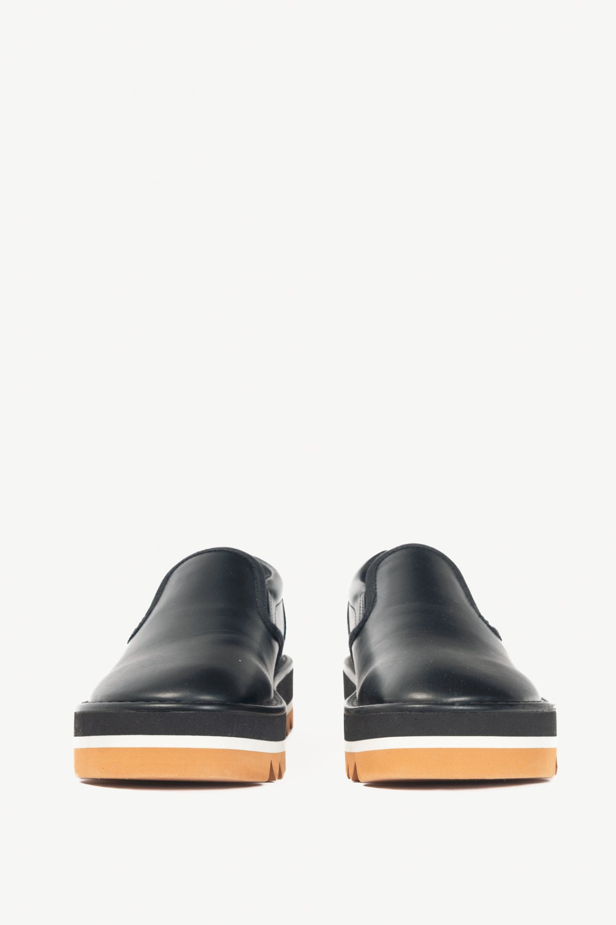 Stella McCartney Sneakelyse Black Faux-Leather Platform Loafers