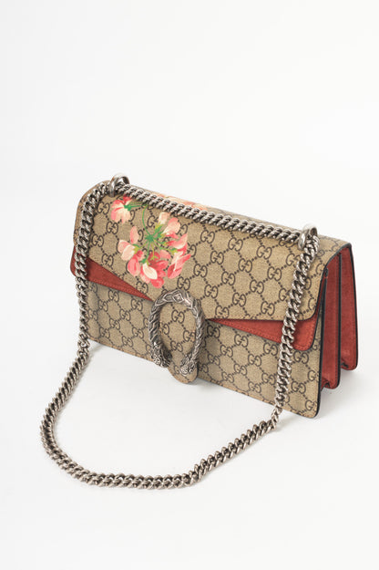 Gucci Dionysus Small Antique Rose Blooms GG Supreme Chain Bag