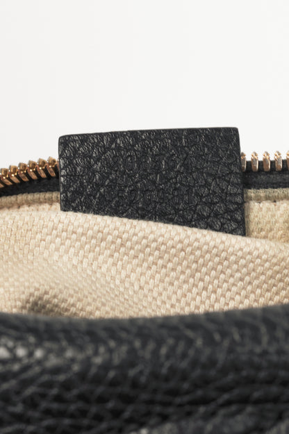 Gucci Soho Disco Black Pebbled-Leather GG Crossbody