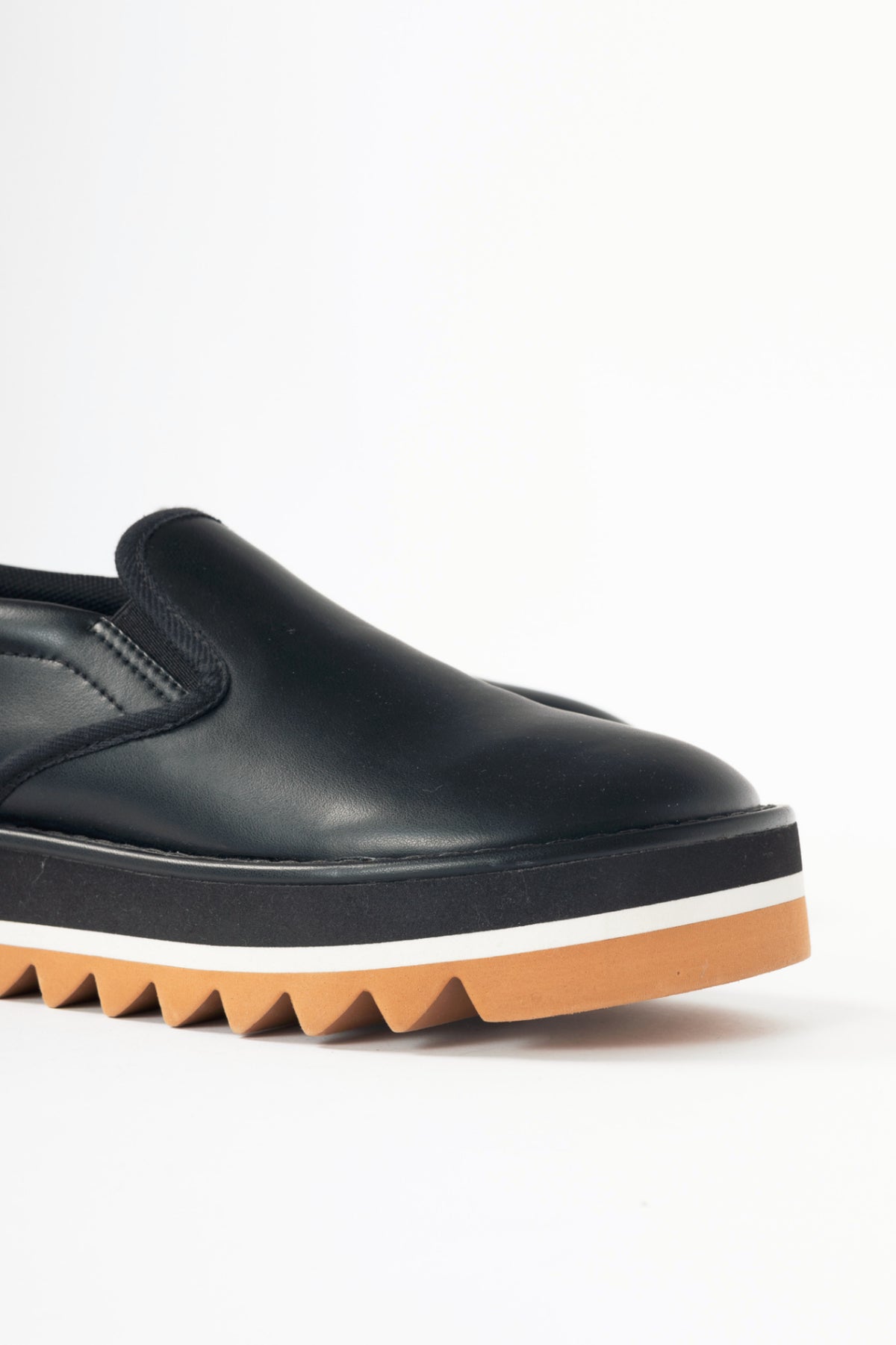 Stella McCartney Sneakelyse Black Faux-Leather Platform Loafers