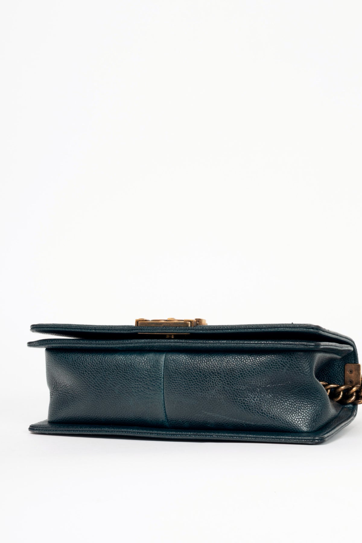 Chanel Medium Boy Navy Quilted Caviar Leather Flap Bag