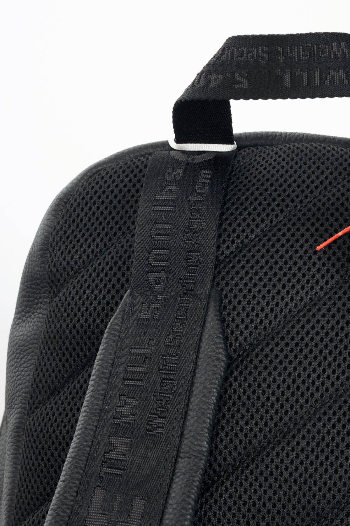 Off-White Black Pebbled-Leather Classic Dome Backpack