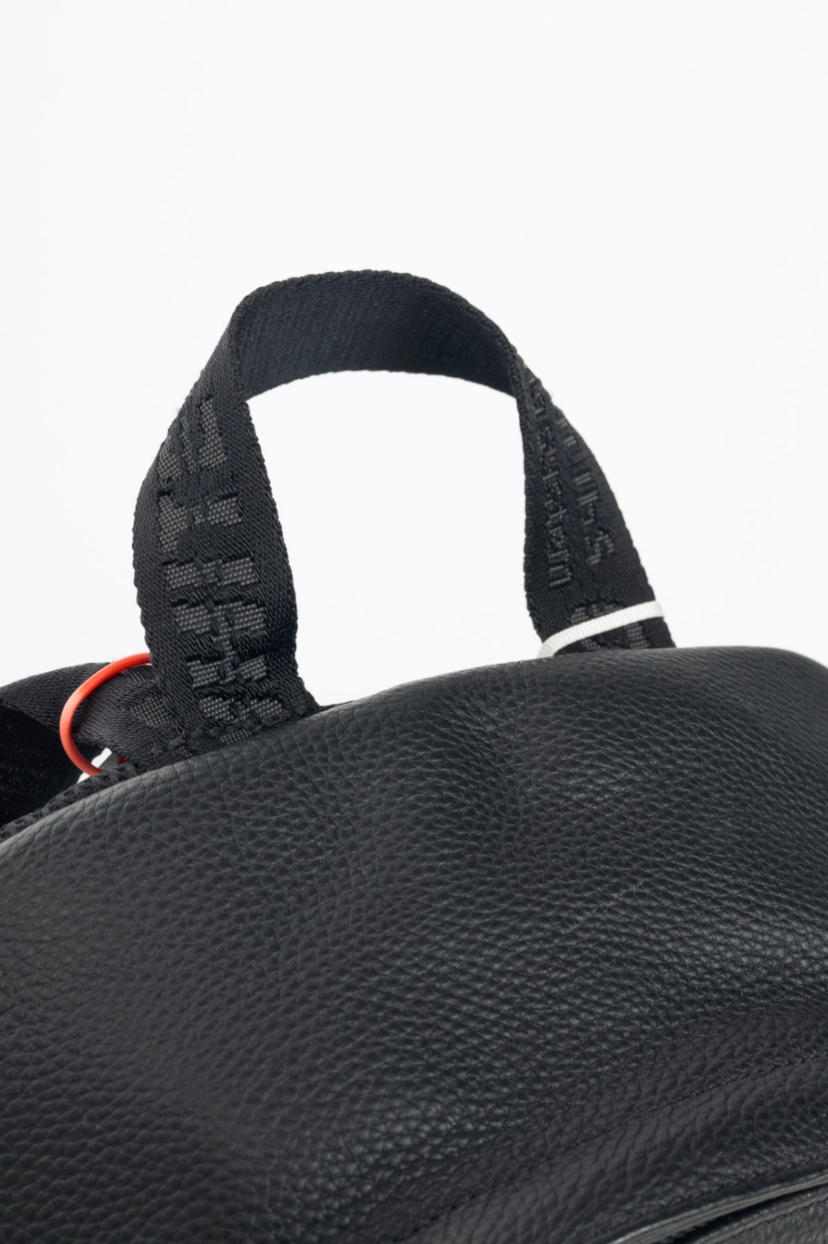 Off-White Black Pebbled-Leather Classic Dome Backpack