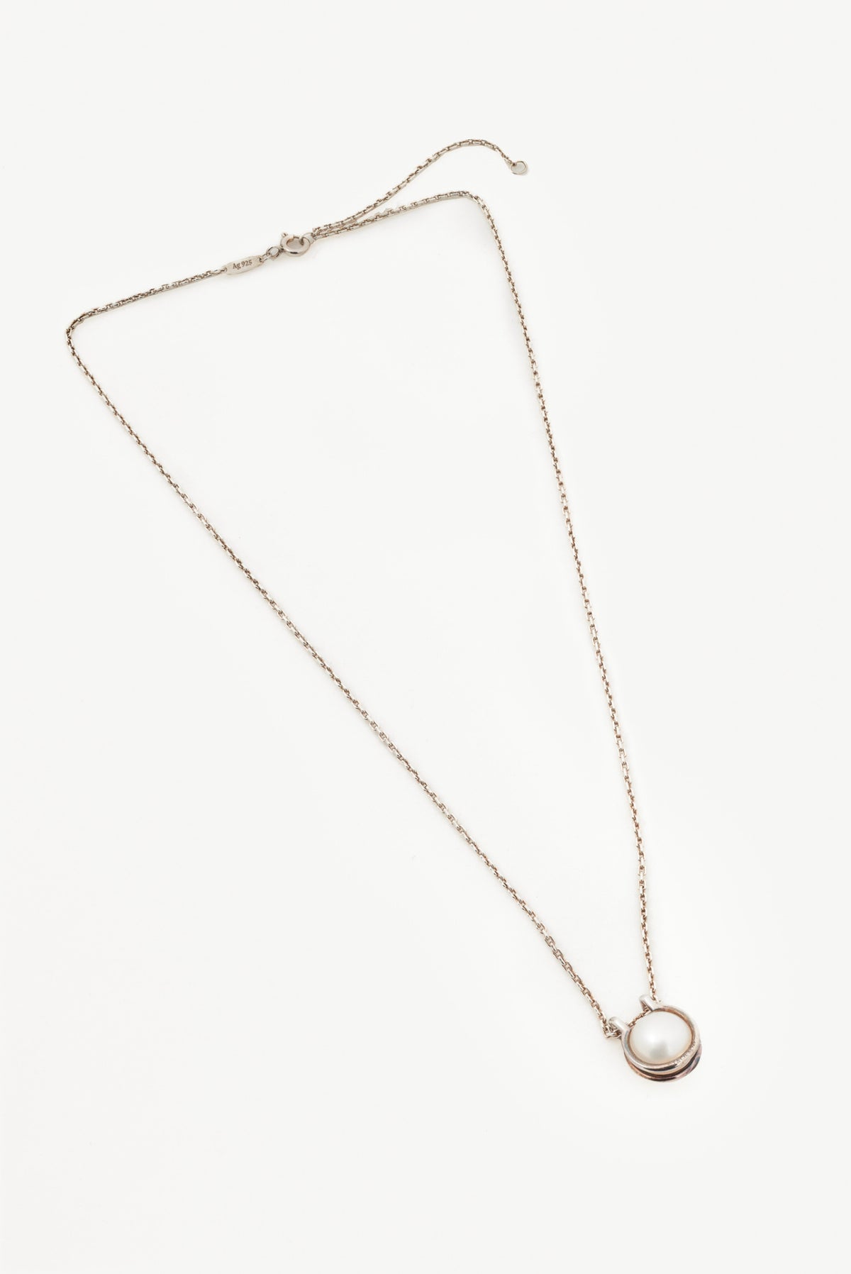 Tiffany & Co. HardWear Sterling Silver Freshwater Pearl Link Pendant Necklace
