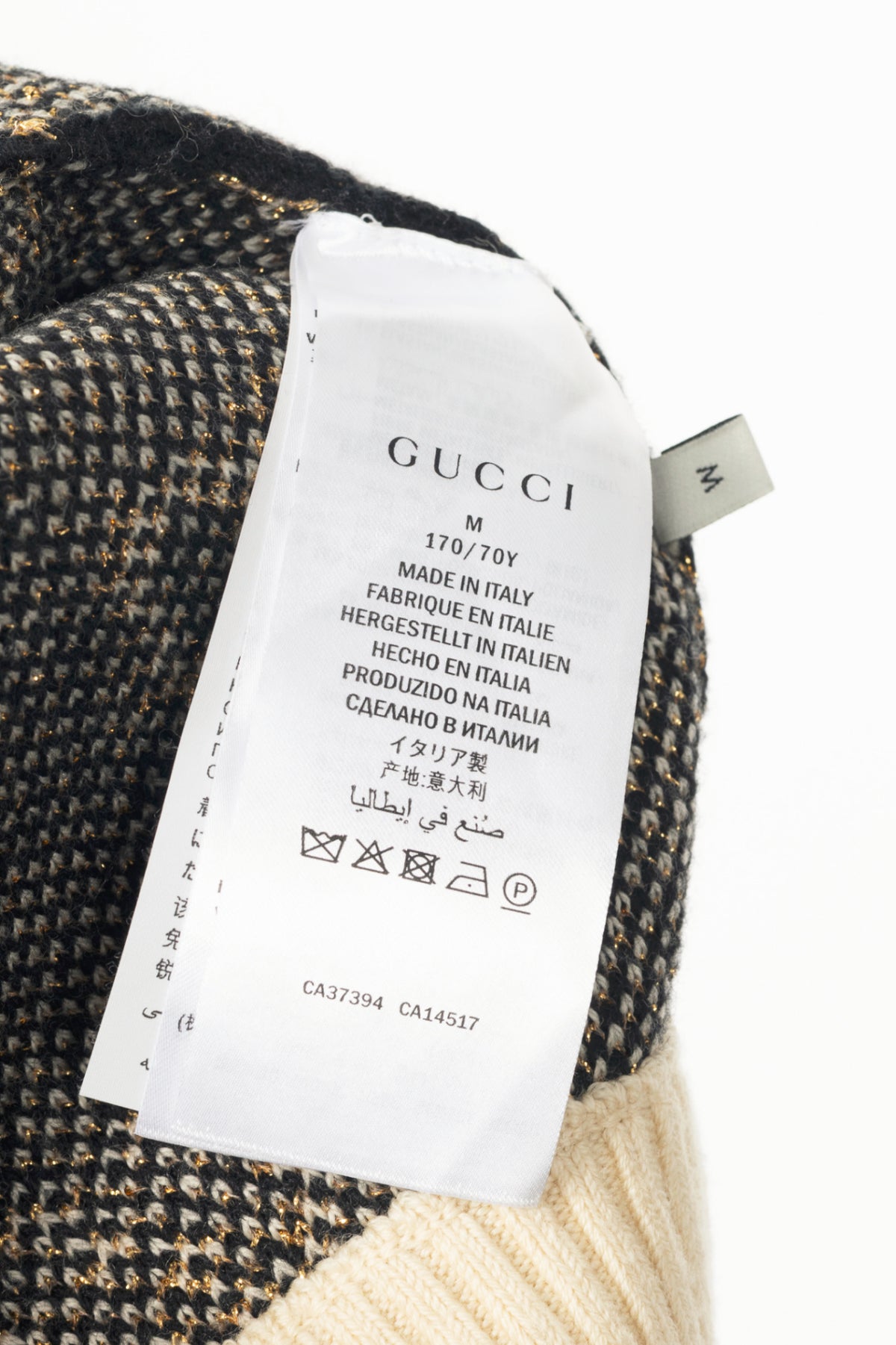 Gucci Black GG-Monogram Jacquard Wool-Knit A-Line Skirt