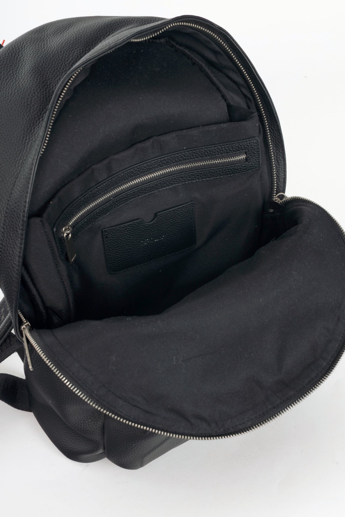 Off-White Black Pebbled-Leather Classic Dome Backpack