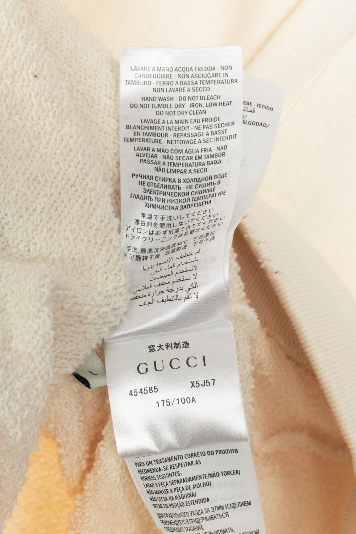 Gucci Off-White Cotton French-Terry Logo-Graphic Hoodie