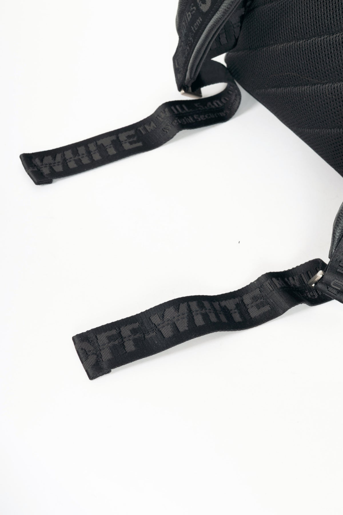 Off-White Black Pebbled-Leather Classic Dome Backpack