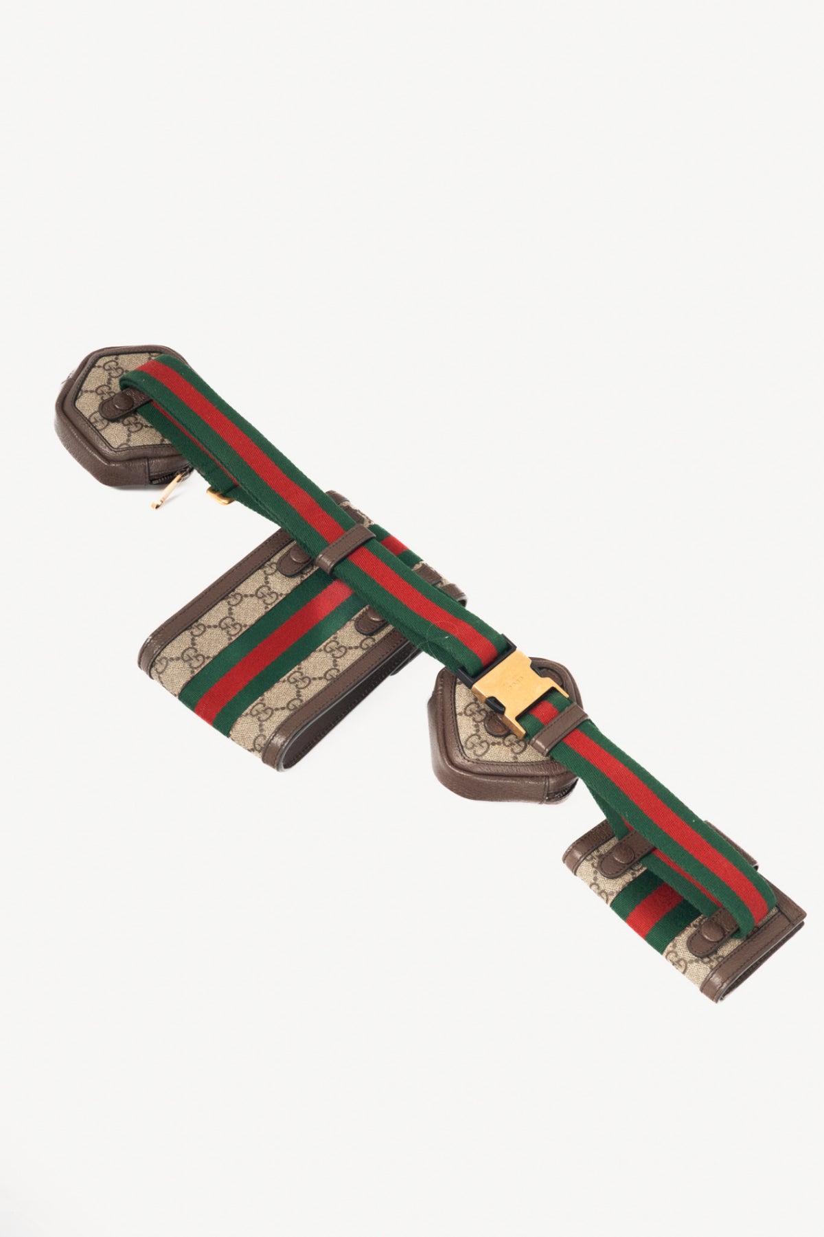 Gucci Beige & Ebony GG Supreme Web 4-Set Utility Belt Bag
