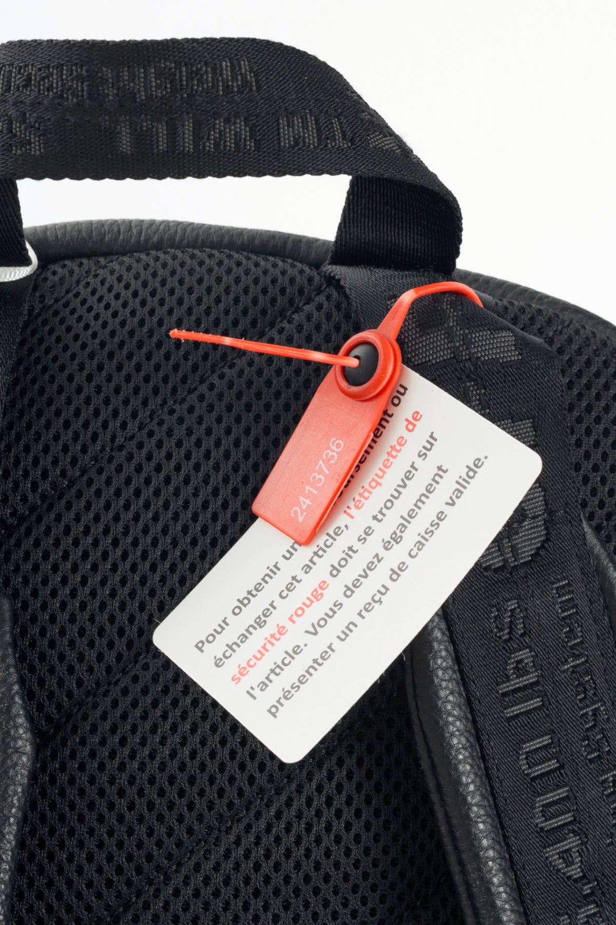 Off-White Black Pebbled-Leather Classic Dome Backpack