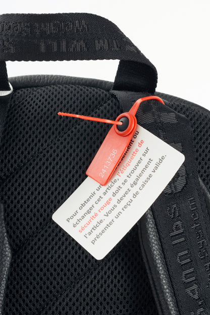 Off-White Black Pebbled-Leather Classic Dome Backpack