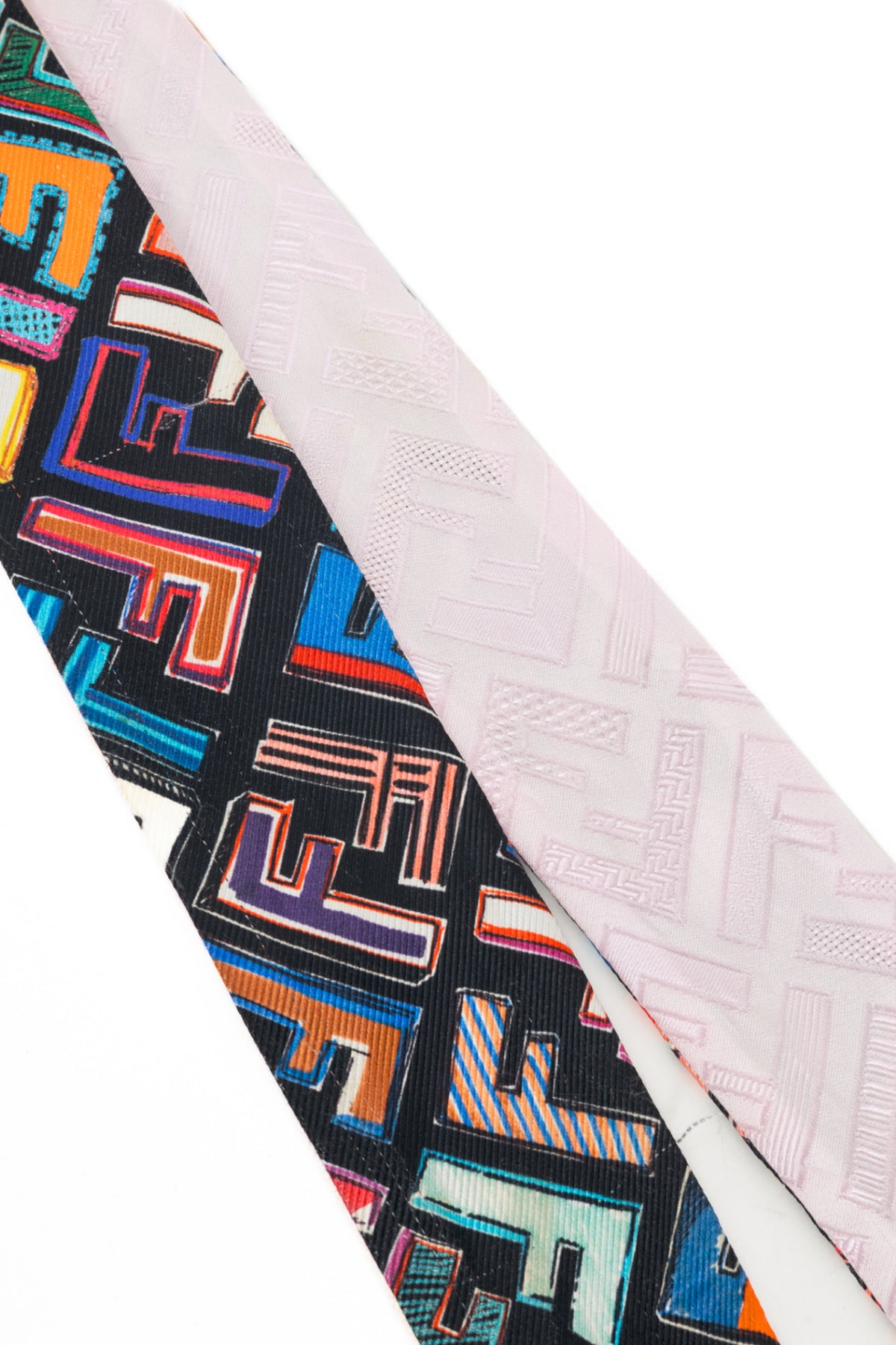 Fendi Black Multicolour Fun Fair Print Silk Bandeau