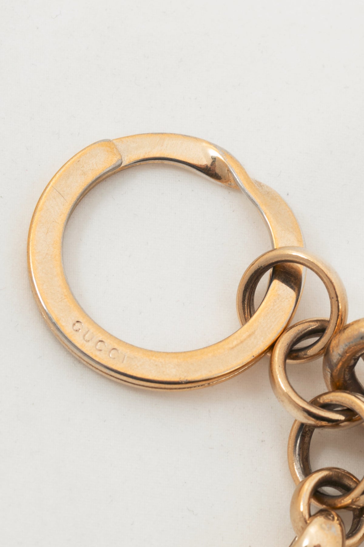 Gucci Gold-Tone Bamboo-Heart Keyring