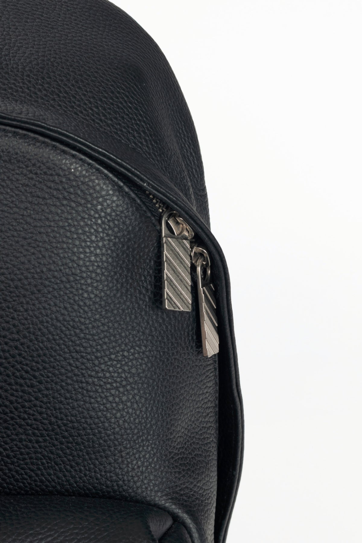 Off-White Black Pebbled-Leather Classic Dome Backpack