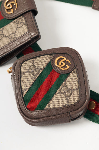 Gucci Beige & Ebony GG Supreme Web 4-Set Utility Belt Bag