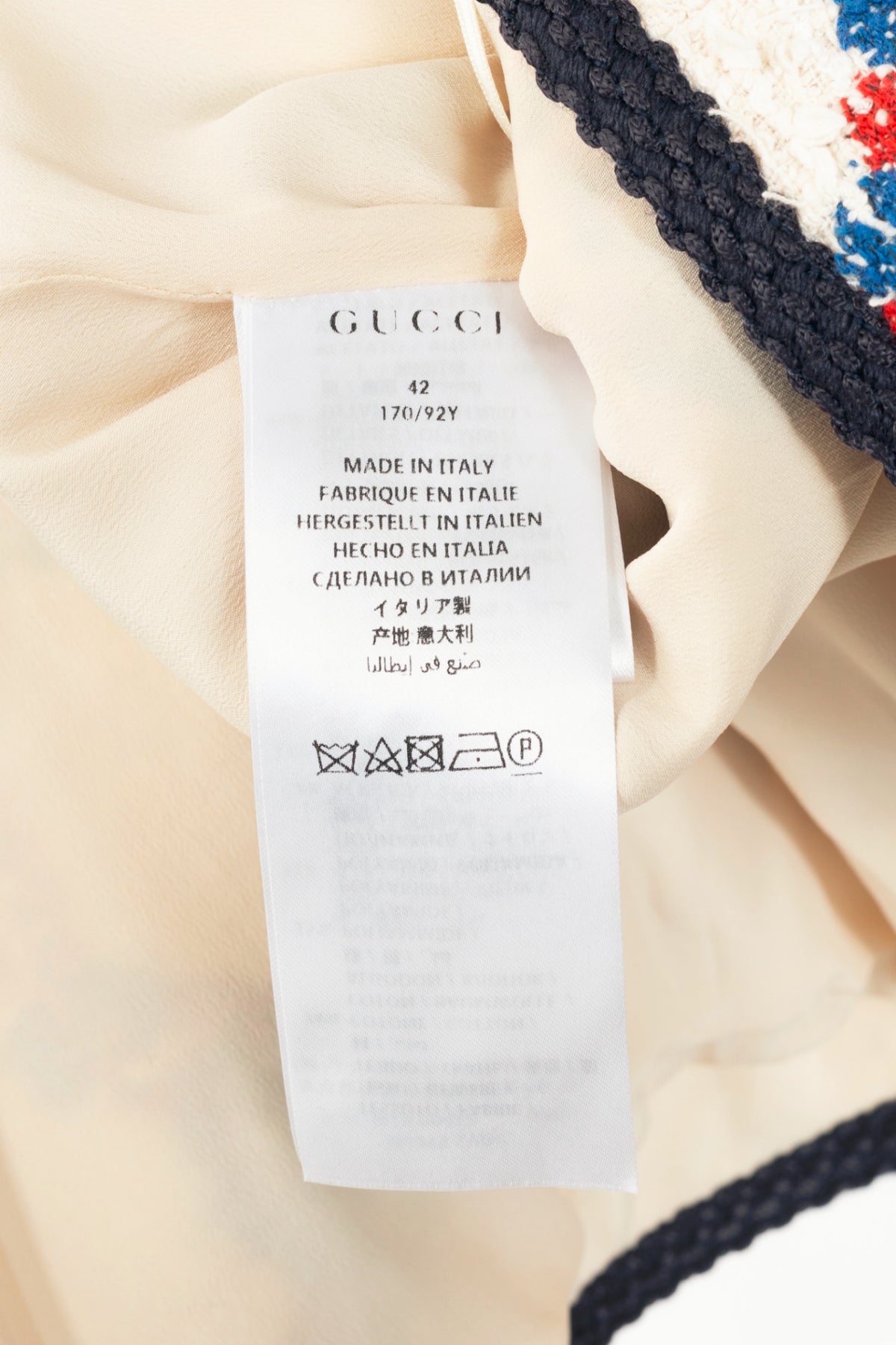 Gucci PF19 Ivory GG Sylvie Tweed Cotton Mini Shift Dress