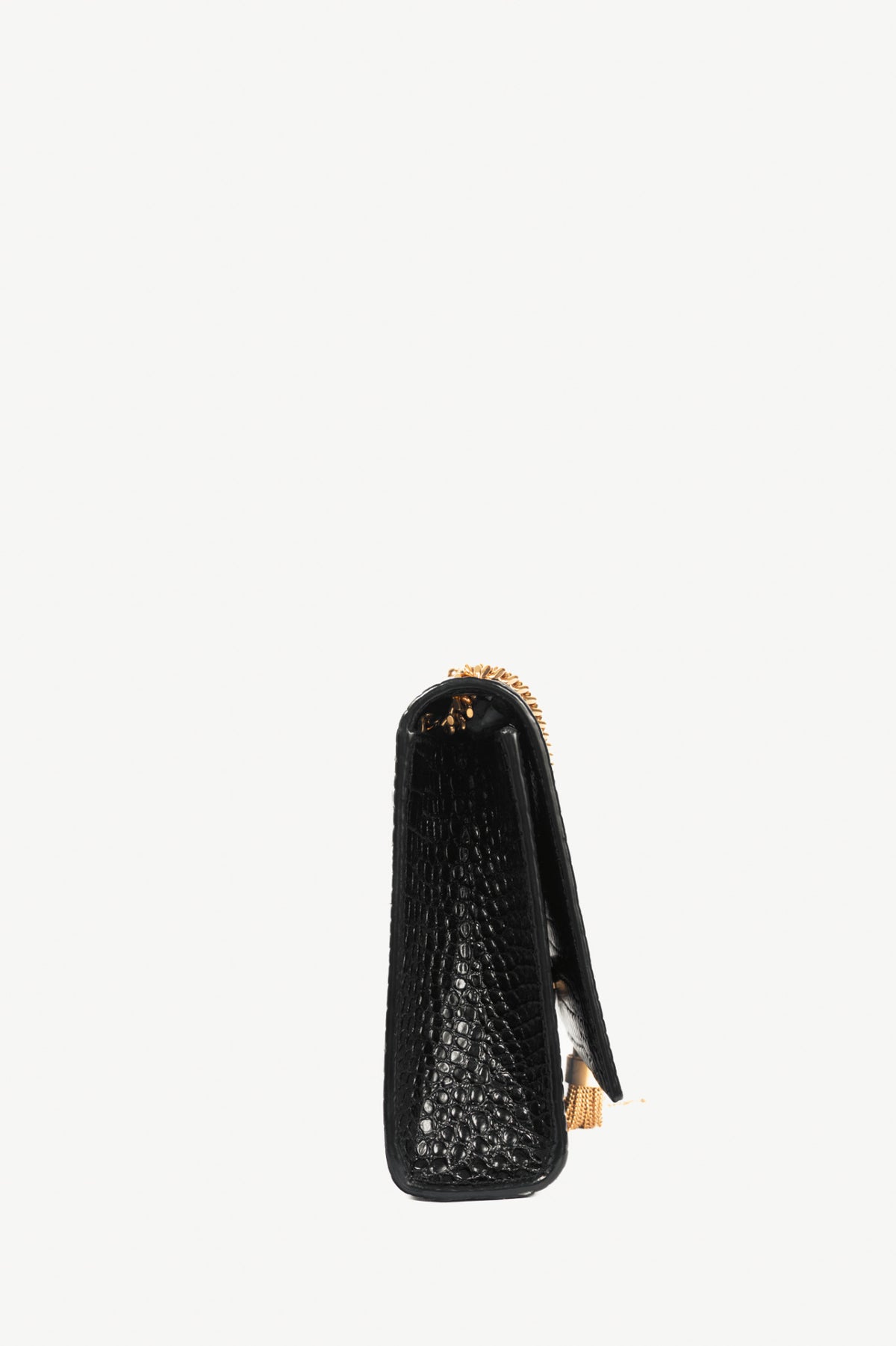 Saint Laurent Nero Cocco Print Monet YSL Monogramme Shoulder Bag