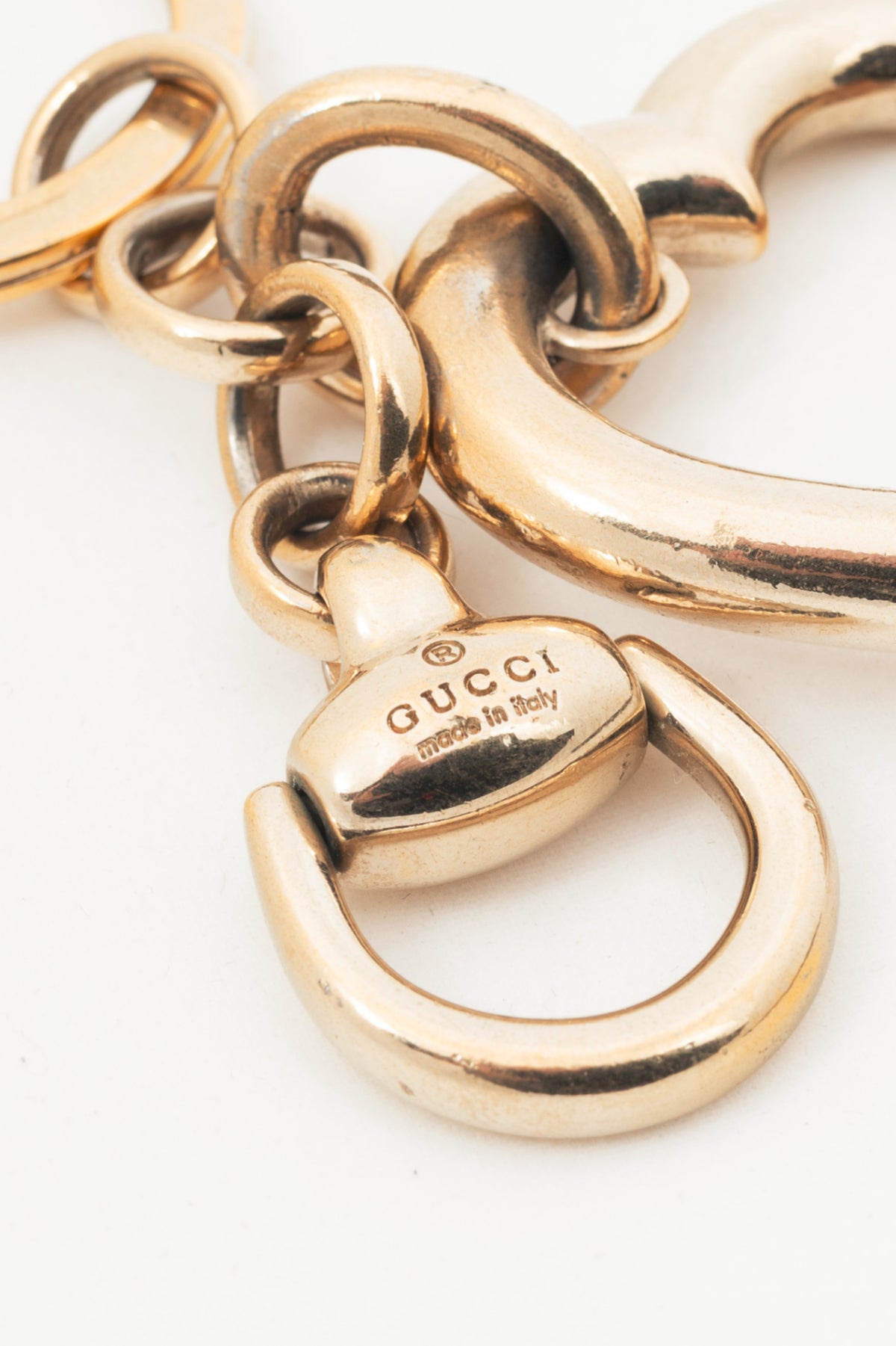 Gucci Gold-Tone Bamboo-Heart Keyring
