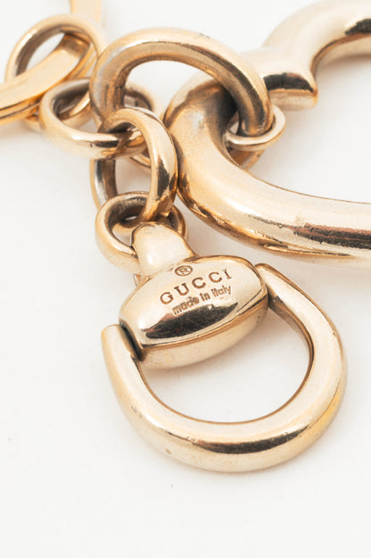 Gucci Gold-Tone Bamboo-Heart Keyring