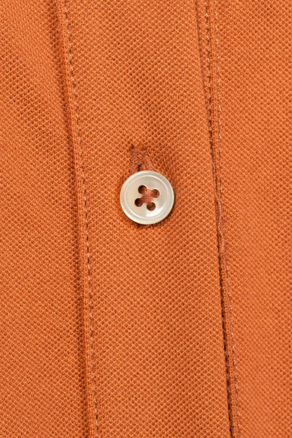 Circolo 1901 Orange Cotton-Pique Belted Shirt Dress